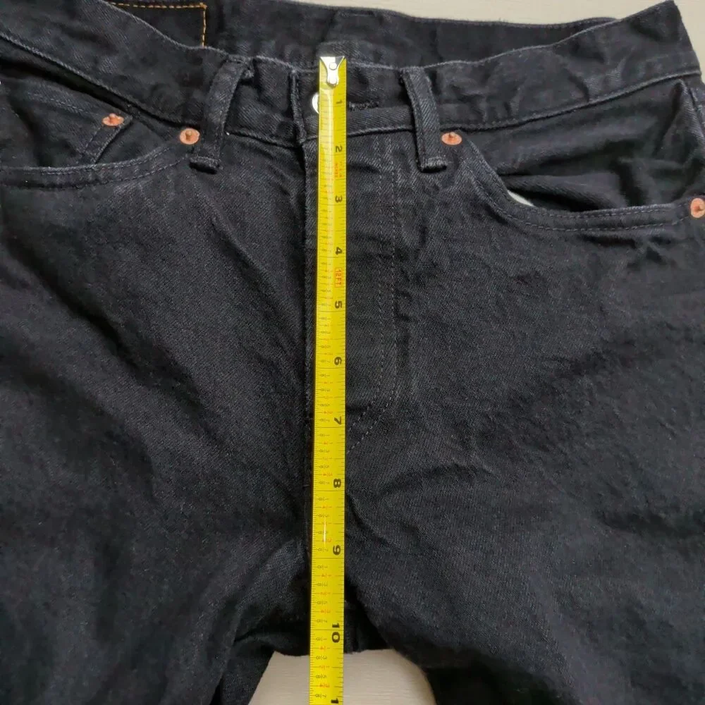Buck Mason Jeans Mens 28x31 Black‎ Maverick Slim Fit Japanese Denim Button Fly